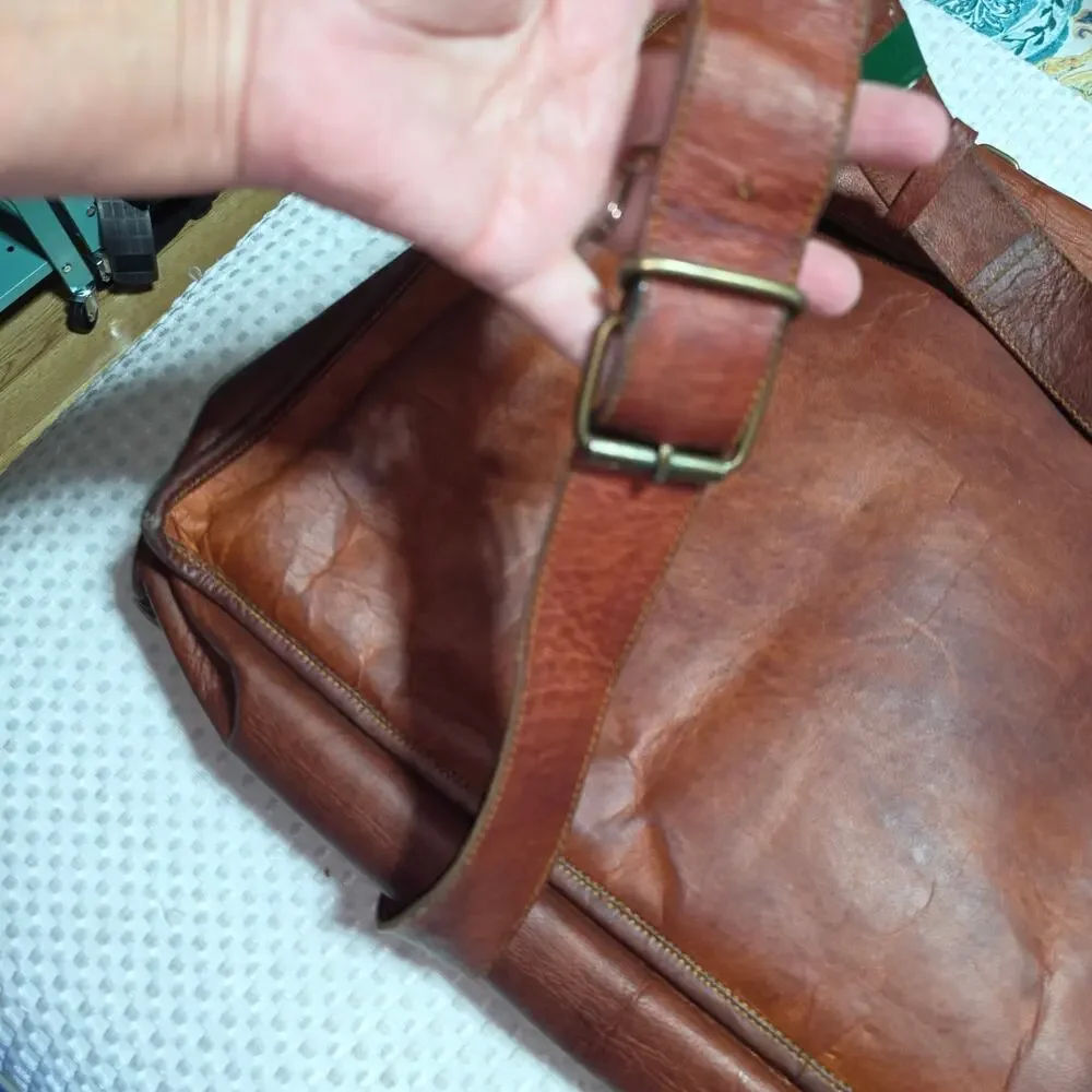 KOMAL'S PASSION LEATHER VINTAGE MESSENGER LAPTOP BAG